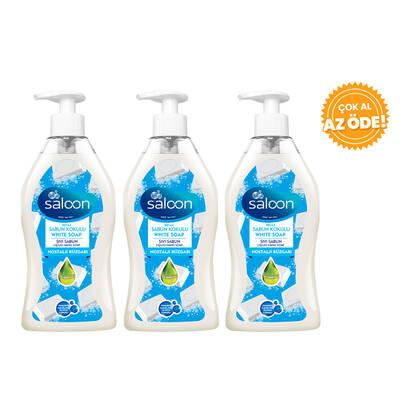 Saloon Sıvı Sabun Beyaz Sabun Kokulu 400 ml 3'lü - 1