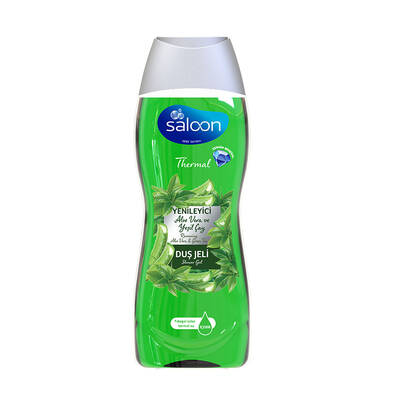Saloon - Saloon Thermal Duş Jeli Yenileyici Aloe Vera & Yeşil Çay 450ML